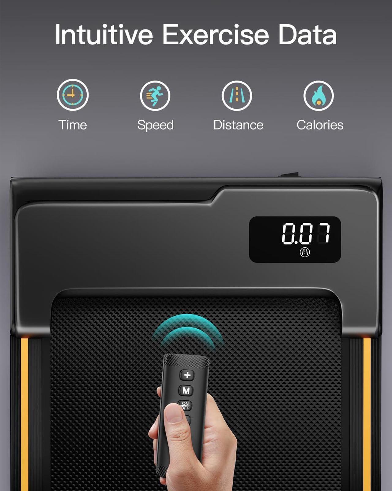 Alt view image 7 of 7 - UMAY Under Desk Treadmill, Waling Pad Treadmills for Home, Lightweight Portable Treadmills for Walking Jogging Running with Remote Control