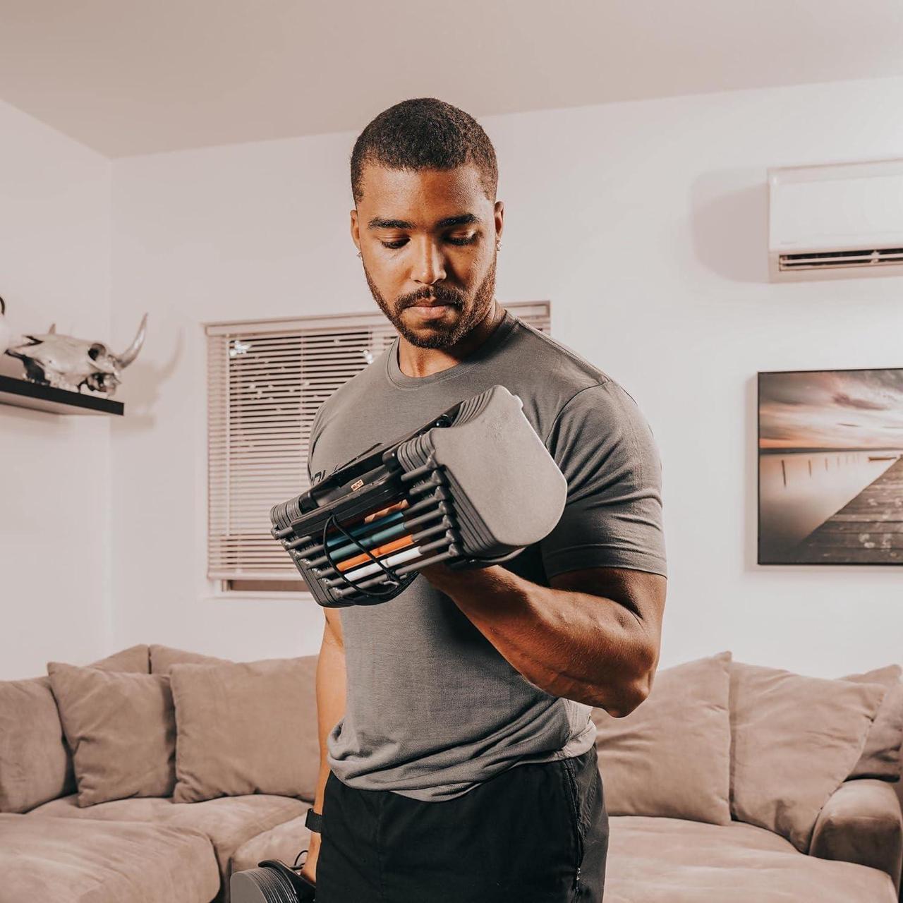 Alt view image 7 of 7 - PowerBlock Sport 24 Adjustable Dumbbells, Sold in Pairs, 3-24 lb. Dumbbells, Durable Steel Build, Innovative At Home Workout Equipment, All-in-One Exercise Dumbbells, Strength Training