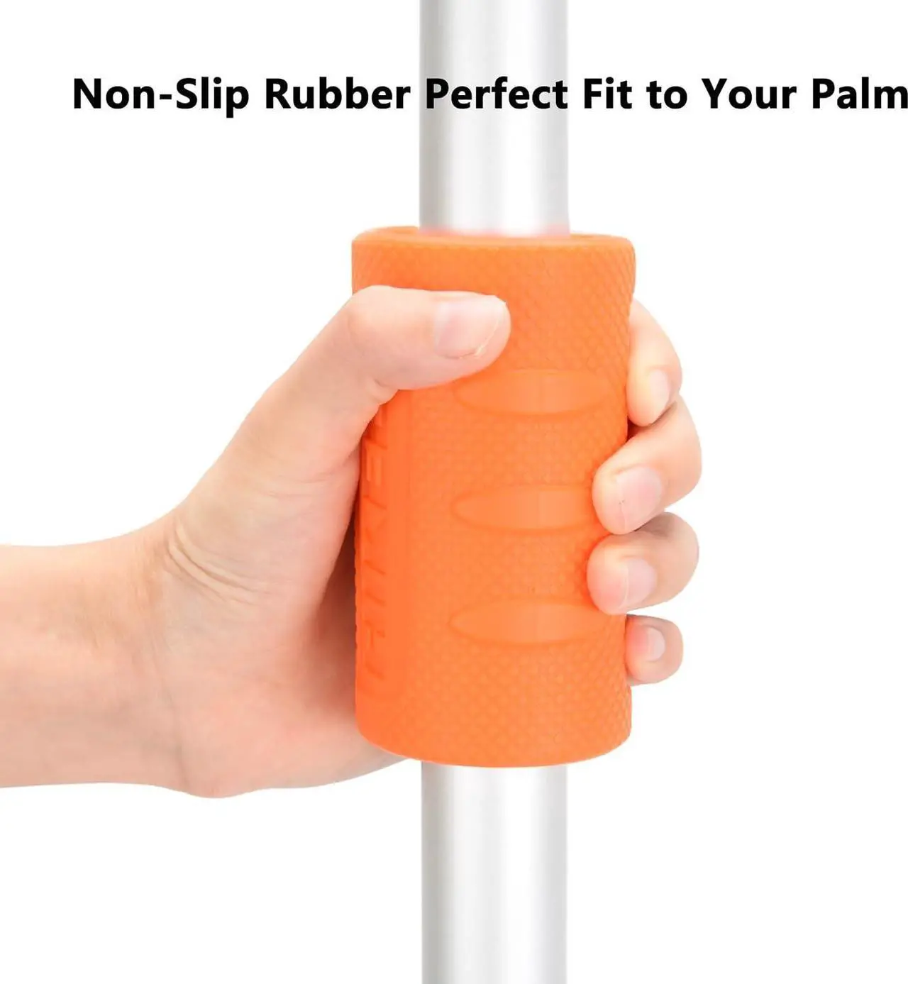 Alt view image 5 of 7 - Thick Bar Dumbbell Grips,Non Slip Hard Rubber Barbell Grips,Grips for Weight Lifting, Muscle Building-2" Outer Diameter