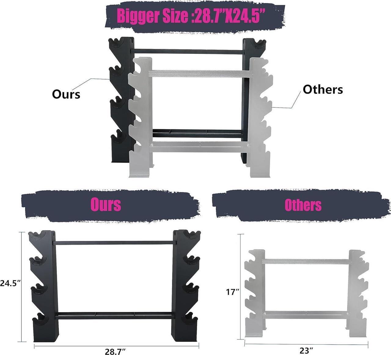 Alt view image 3 of 7 - Dumbbell Rack Dumbbell Storage Rack Weight Organizer RacK Free weight dumbbell rack Home gym Organizer