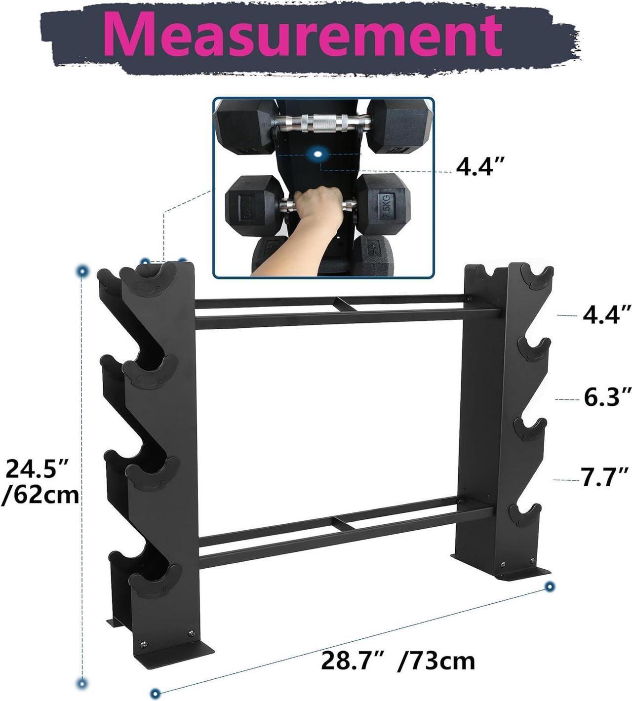 Alt view image 5 of 7 - Dumbbell Rack Dumbbell Storage Rack Weight Organizer RacK Free weight dumbbell rack Home gym Organizer