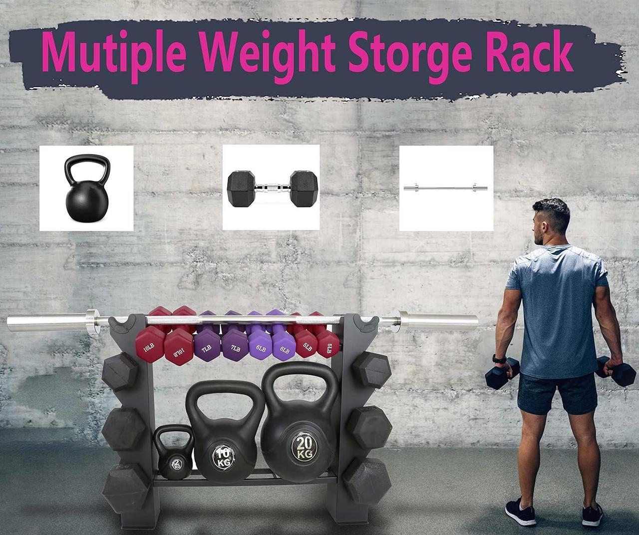 Alt view image 4 of 7 - Dumbbell Rack Dumbbell Storage Rack Weight Organizer RacK Free weight dumbbell rack Home gym Organizer