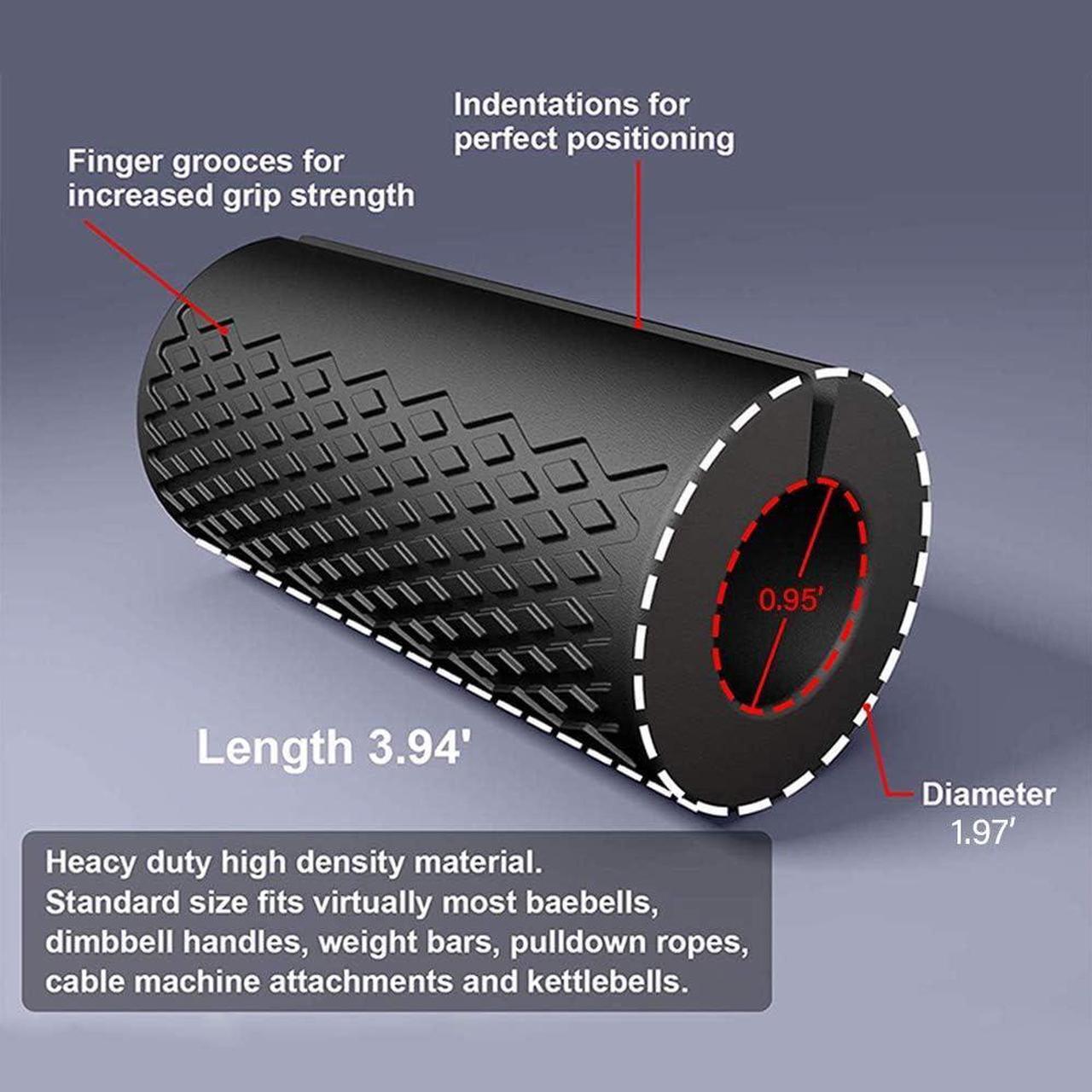 Alt view image 2 of 7 - Barbell Grips,Dumbbell Grips for Hands Anti-Slip Barbell Grips for Dumbbell Adapter Barbell and Dumbbell Fat Bar Grip for Weightlifting Superior Barbell Handle Grip& Fat Bar Training