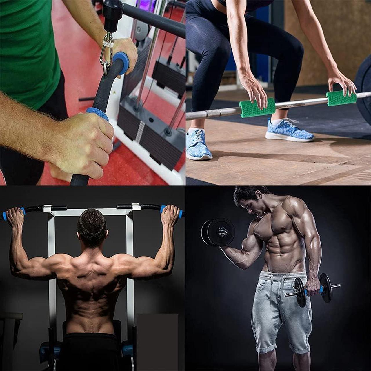 Alt view image 6 of 7 - Barbell Grips,Dumbbell Grips for Hands Anti-Slip Barbell Grips for Dumbbell Adapter Barbell and Dumbbell Fat Bar Grip for Weightlifting Superior Barbell Handle Grip& Fat Bar Training