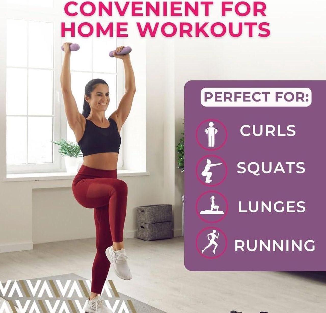 Alt view image 5 of 7 - Swiss Activa+ Premium 3 lb Weights for Women Set of 2 - Durable Silicone and Pure Iron Dumbbells for Women at Home -Hand Weights Set for Women - Pilates Weights - Ideal Hand Weights for Walking