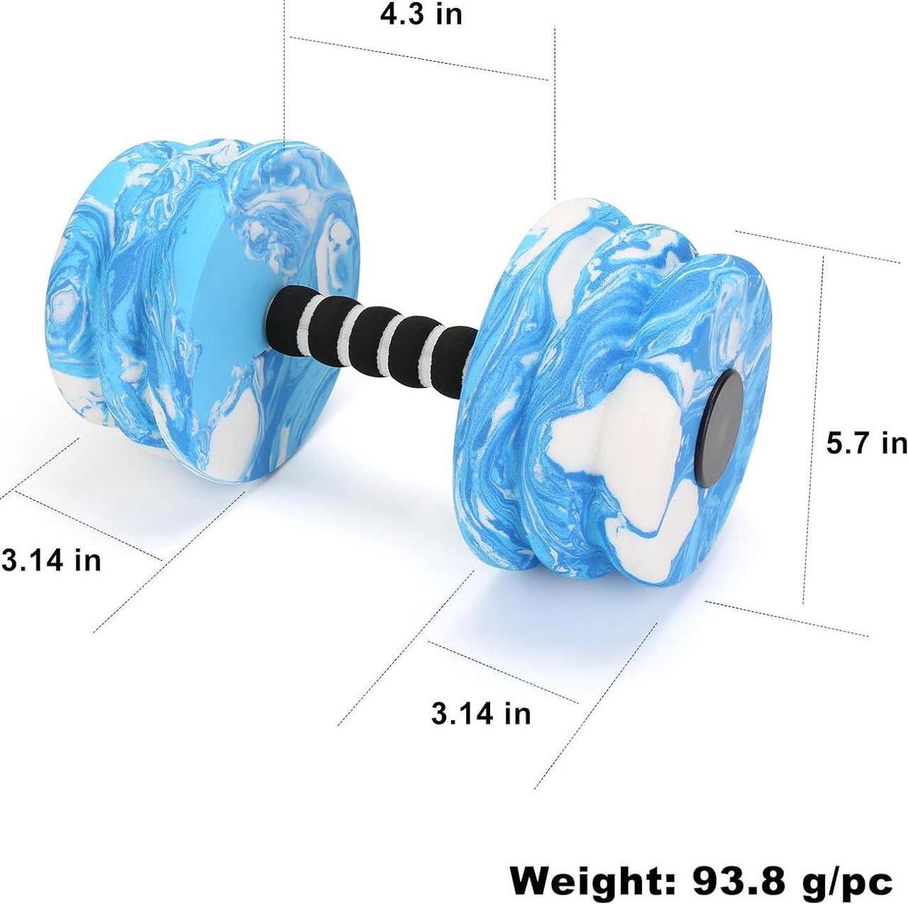Alt view image 2 of 7 - Aquatic Dumbbells, 2PCS Water Weights for Pool Exercise, High-Density EVA-Foam Pool Weights for Water Exercise, Weight LossWater Workout Equipment for Adult