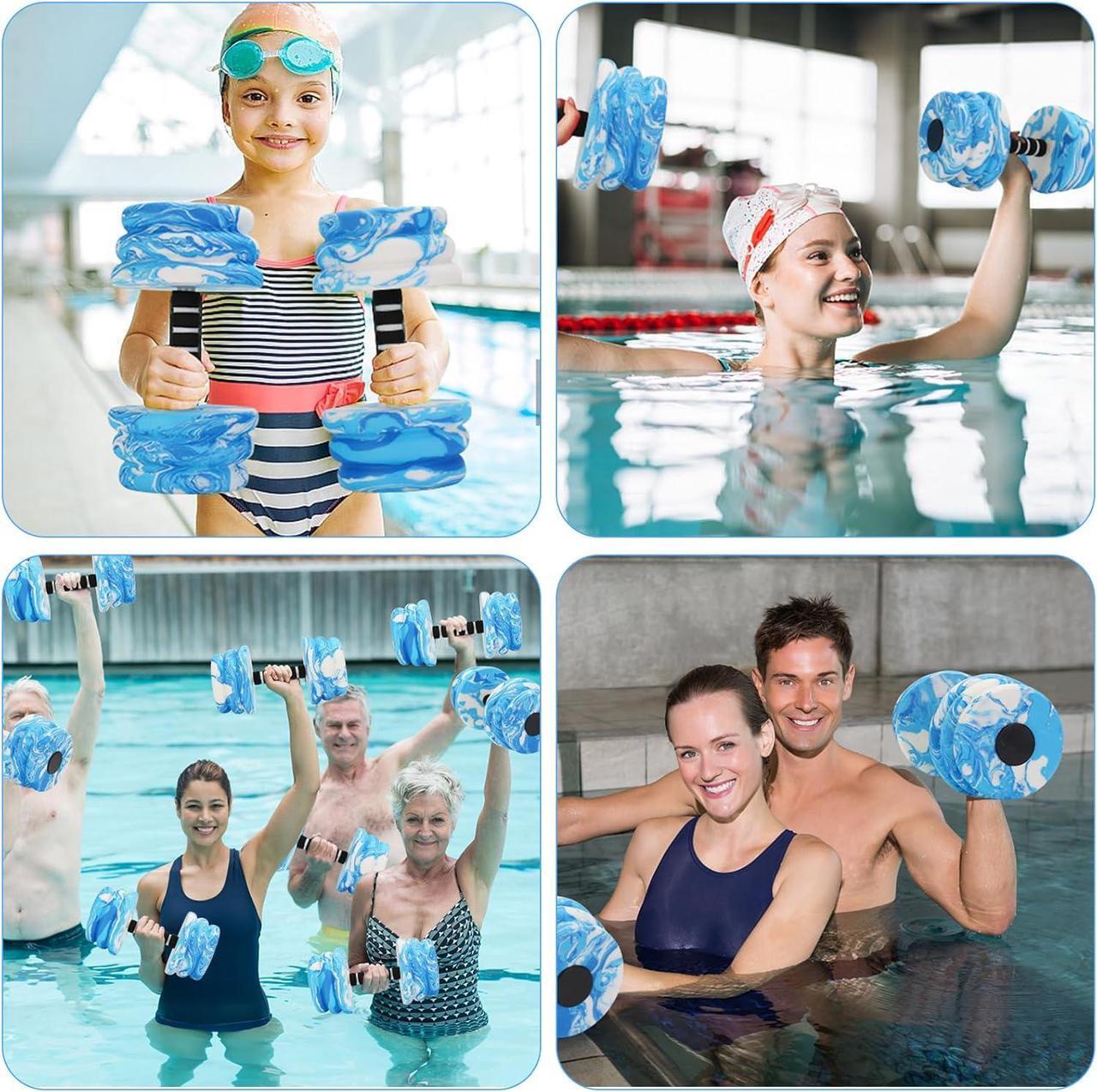 Alt view image 7 of 7 - Aquatic Dumbbells, 2PCS Water Weights for Pool Exercise, High-Density EVA-Foam Pool Weights for Water Exercise, Weight LossWater Workout Equipment for Adult
