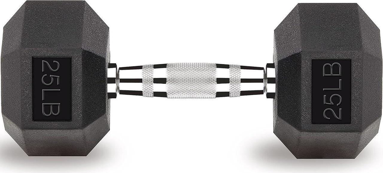 Main image of 25 LB Hex Dumbbell Exercise & Fitness Weights Dumbbells for Women & Men 25 Pound Free Weight
