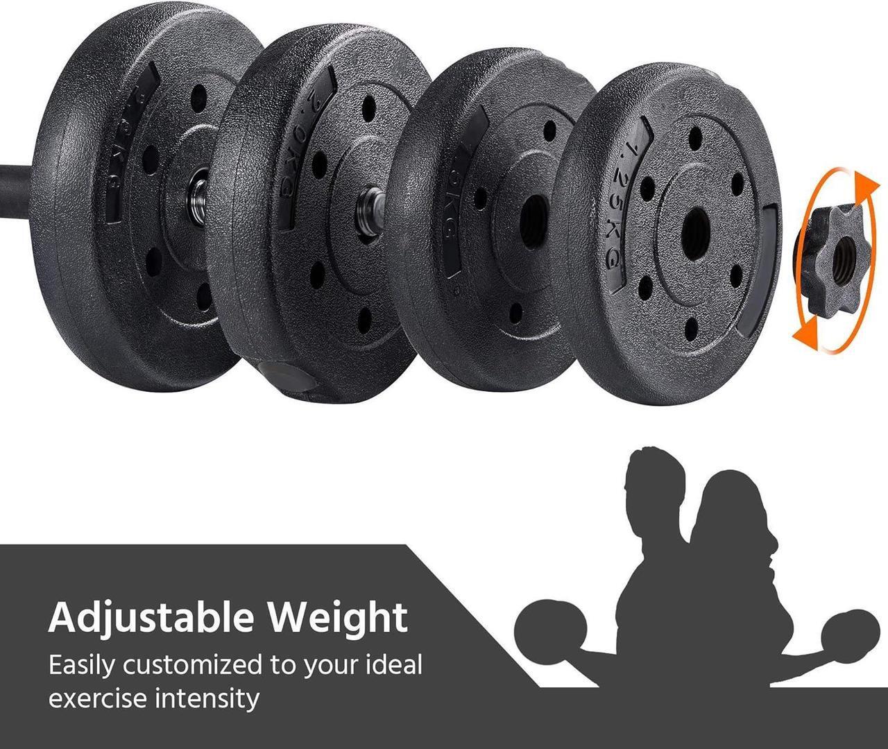 Alt view image 6 of 7 - Topeakmart 44lb/66LB Adjustable Dumbbell Weight Set Strength Training Equipment for Women & Men in Home Gym Muscle Body Training