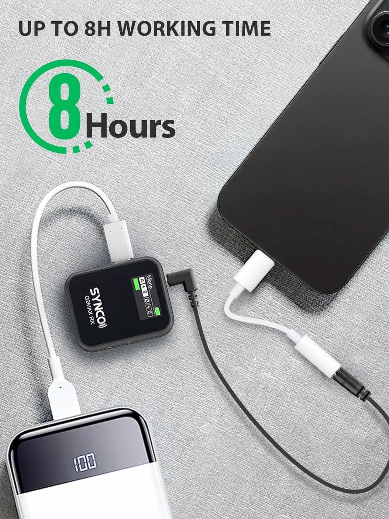 Alt view image 6 of 7 - Wireless Lavalier Microphone, G2(A2) Pro 2.4G Dual Lapel Mic 656FT 8H for On Line Class Vlog Live Stream YouTube for Camera Smartphone Tablet, Wireless-Lavalier-Microphone-Dual-Channel