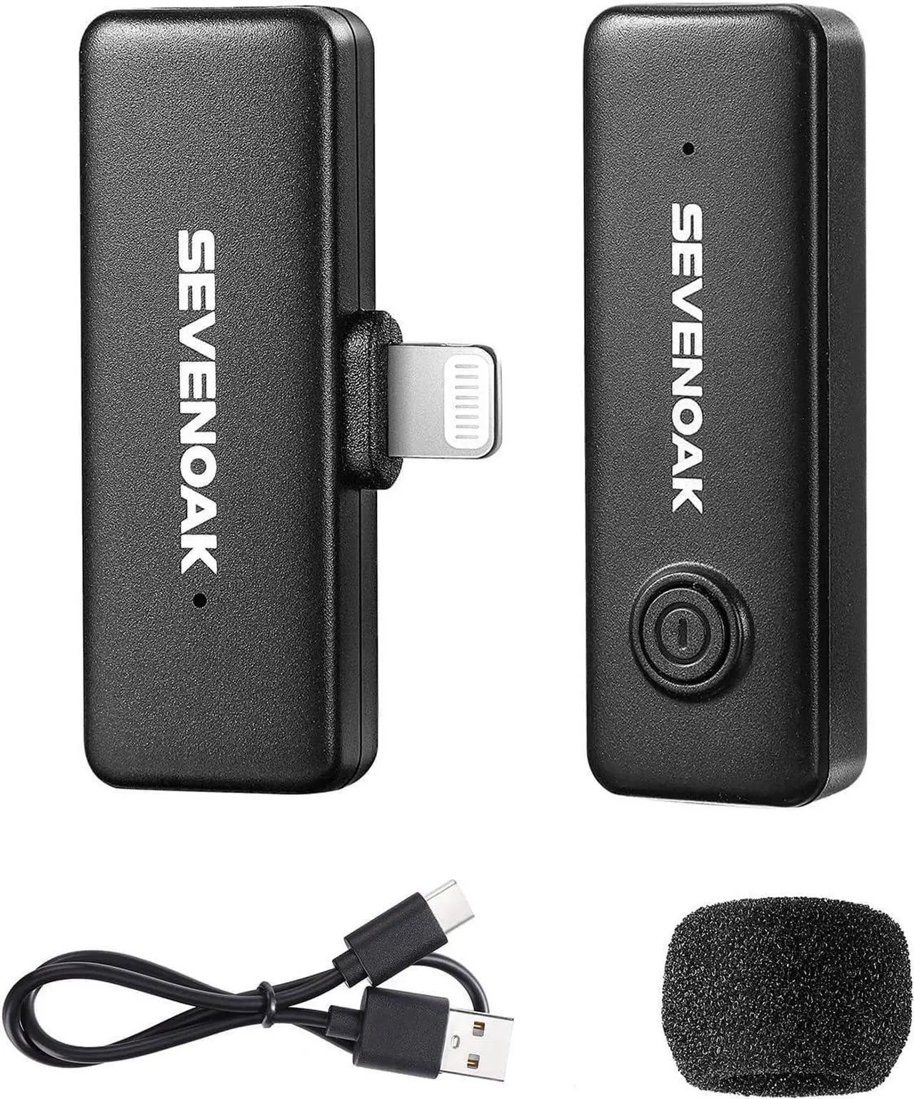 Main image of Sevenoak Wireless Lavalier Microphone for iPhone 2.4GHz YouTube Microphone Wireless with Noise Cancellation Bulit in Microphone Plug&Play for Live Stream/Vlogging/YouTube(SKM-W10-D1)