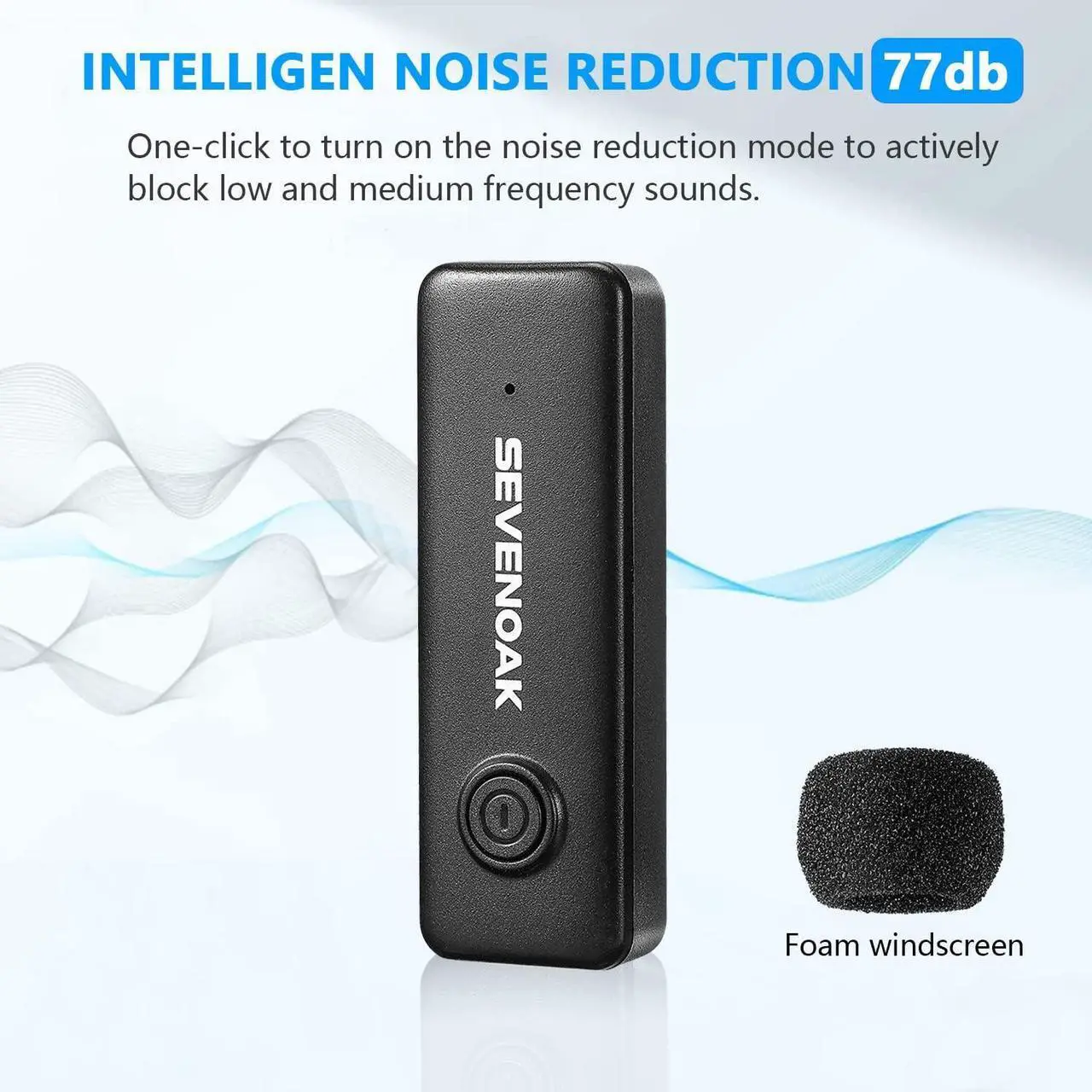 Alt view image 5 of 7 - Sevenoak Wireless Lavalier Microphone for iPhone 2.4GHz YouTube Microphone Wireless with Noise Cancellation Bulit in Microphone Plug&Play for Live Stream/Vlogging/YouTube(SKM-W10-D1)