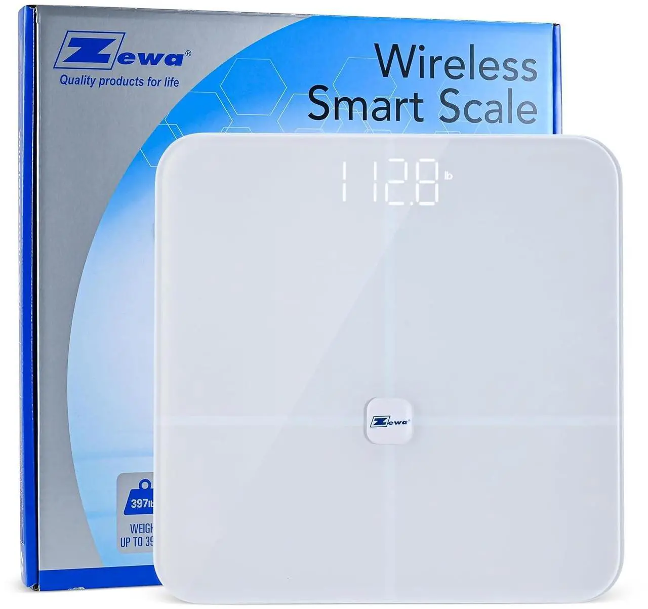 Alt view image 2 of 7 - Zewa Digital Scale and Body Composition Analyzer with Bluetooth 4.0 / BLE