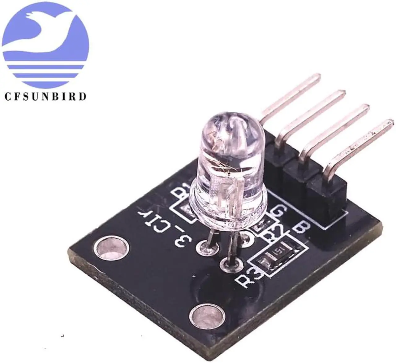 Main image of Módulo de Sensor LED RGB de 3 colores, Electrónica Inteligente de 4 pines, KY-016, Kit de iniciación, KY016, 1 Uds.