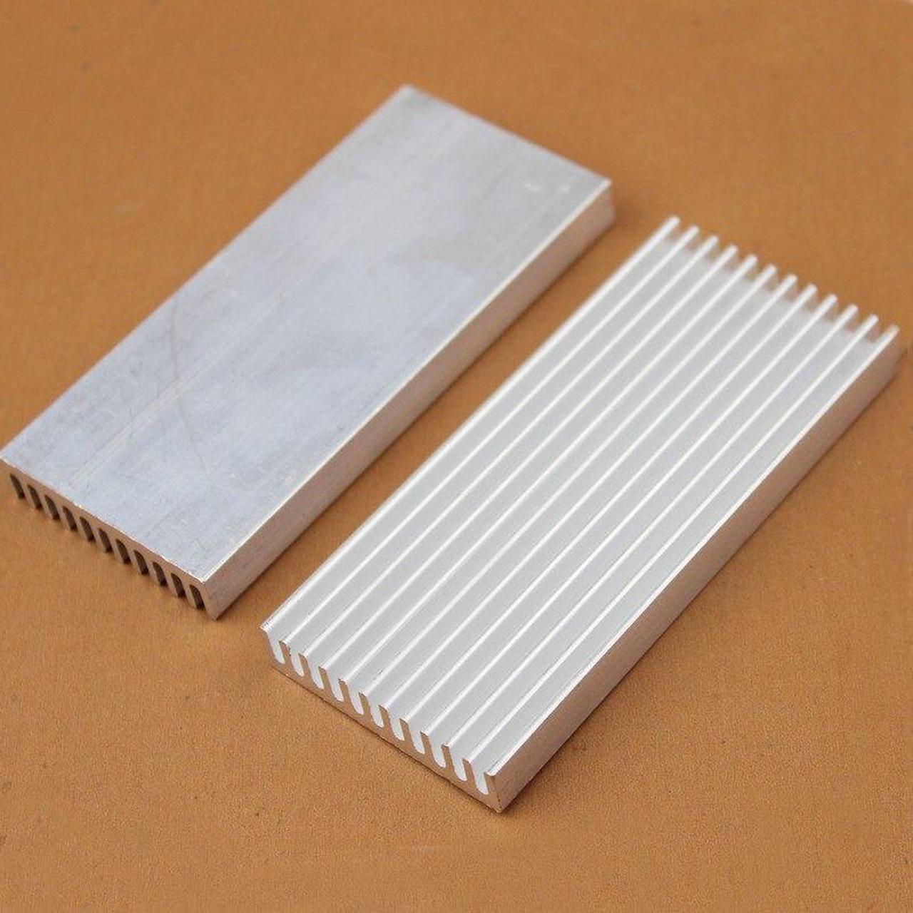 Alt view image 4 of 6 - 2 Pieces lot 100mm x 45mm x 10mm Aluminum Heatsink Radiator For Chip LED Computer Cooler
