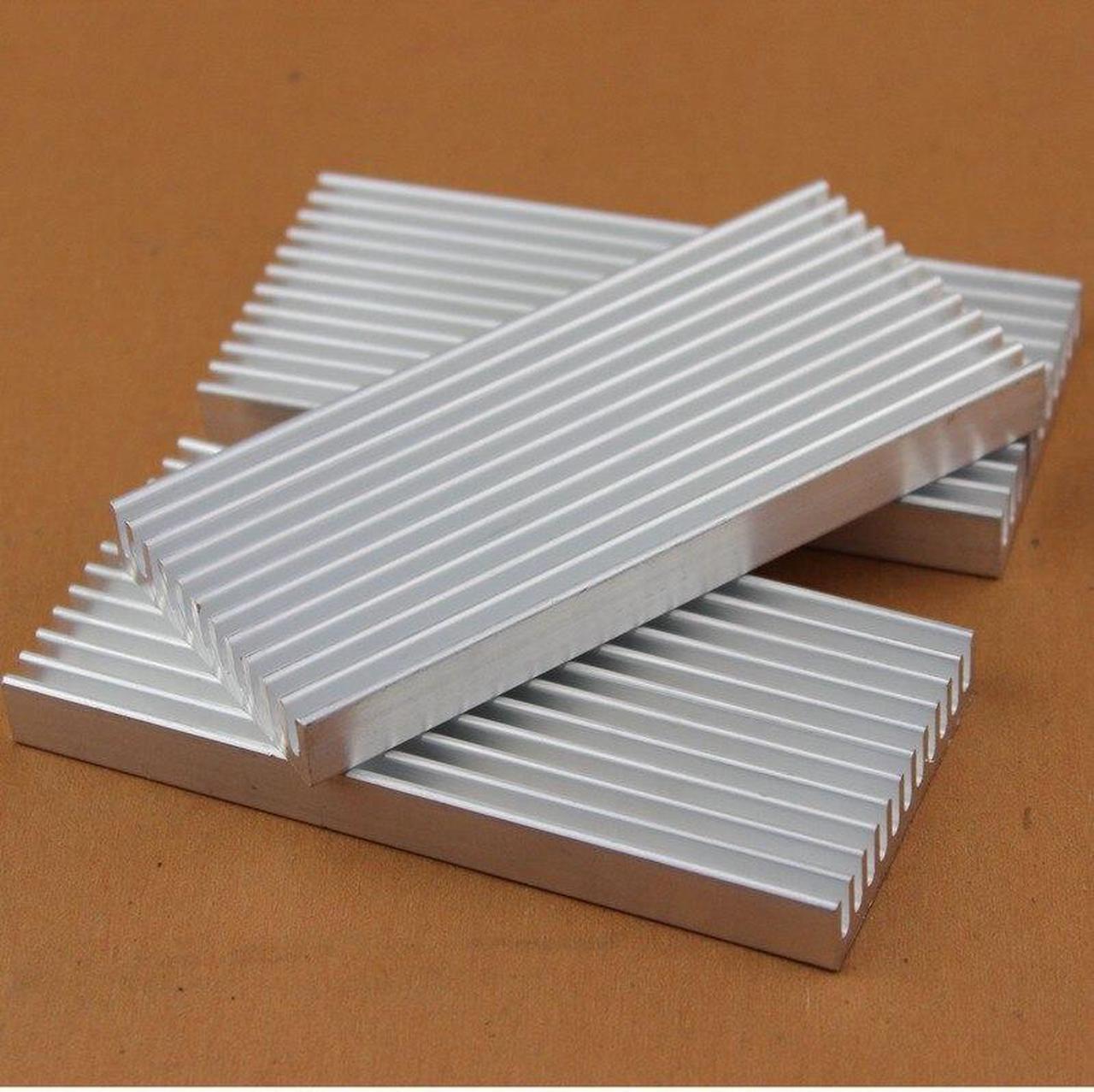 Alt view image 5 of 6 - 2 Pieces lot 100mm x 45mm x 10mm Aluminum Heatsink Radiator For Chip LED Computer Cooler