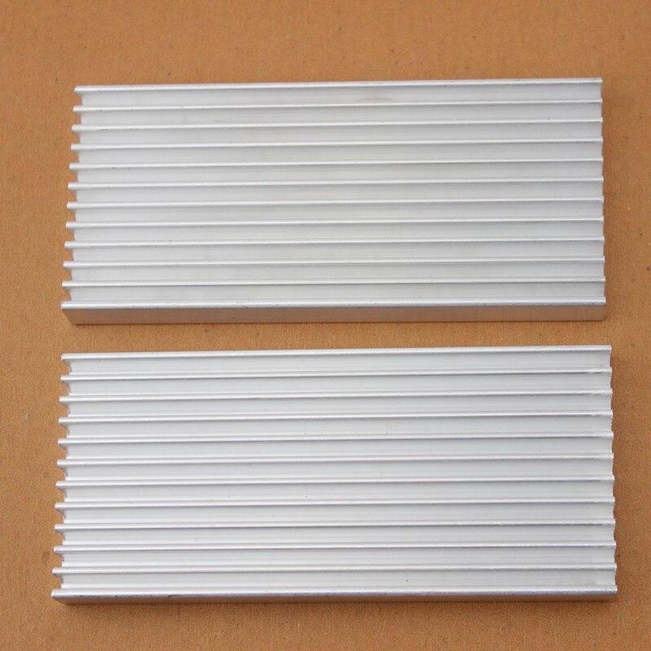Alt view image 6 of 6 - 2 Pieces lot 100mm x 45mm x 10mm Aluminum Heatsink Radiator For Chip LED Computer Cooler