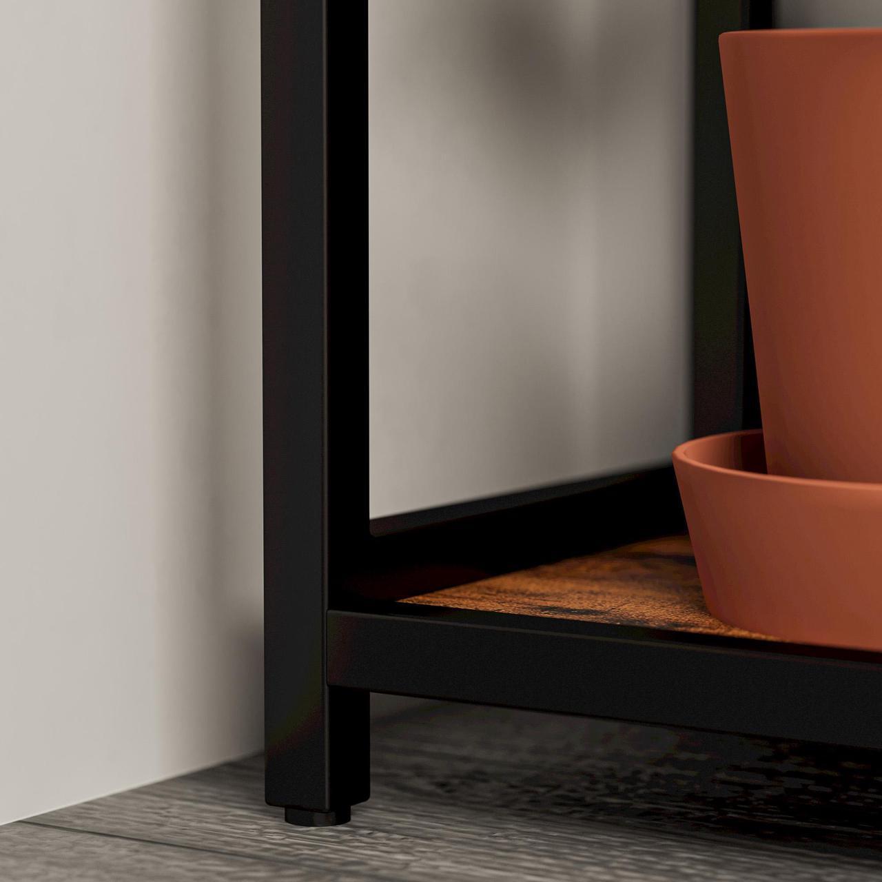 Alt view image 4 of 7 - IRONCK Bookshelves and Bookcases 6-Shelf Etagere Bookcase, Industrial Open Display Shelves Geometric Bookcase with Sturdy Metal Frame