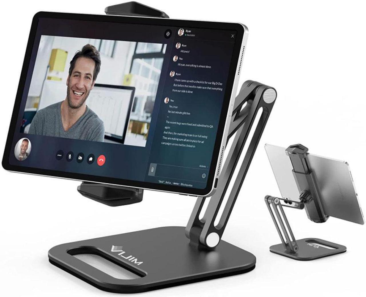 Alt view image 4 of 6 - ULANZI Tablet Stand Holder, VIJIM P001 Desktop Phone Mount Stand with 2 Adjustable Arm and 360° Rotates Tablet Holder Universal Foldable Multi Angle, Compatible with iPad iPhone Tablet