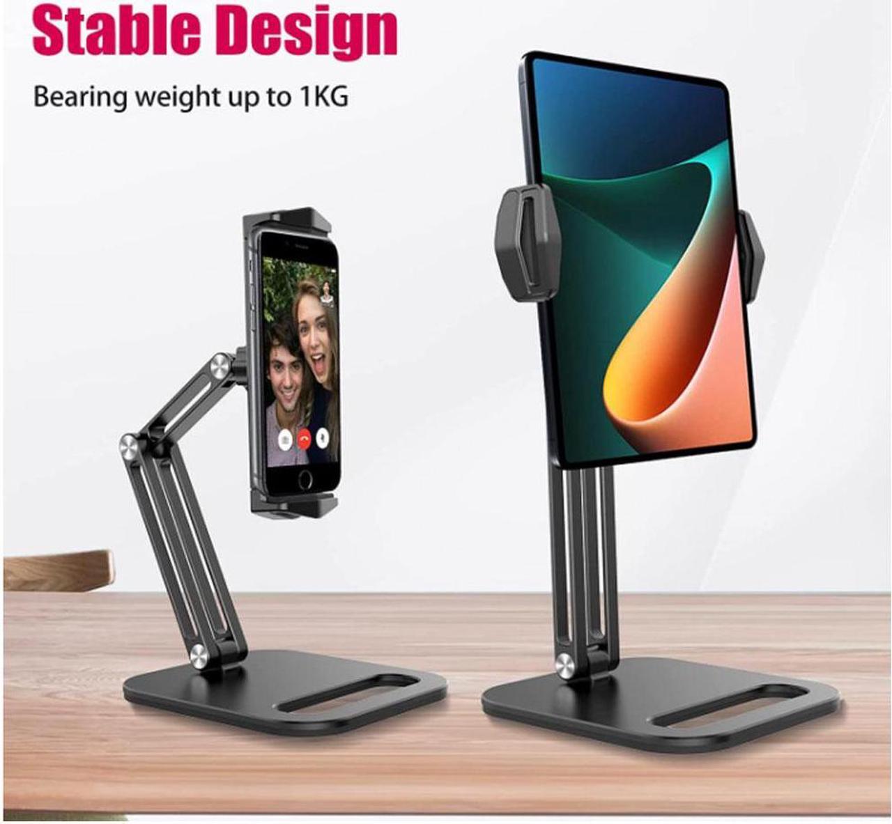 Alt view image 6 of 6 - ULANZI Tablet Stand Holder, VIJIM P001 Desktop Phone Mount Stand with 2 Adjustable Arm and 360° Rotates Tablet Holder Universal Foldable Multi Angle, Compatible with iPad iPhone Tablet