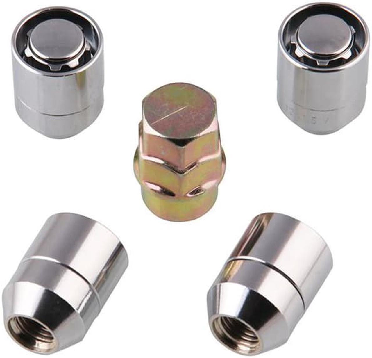 Acaigel 4 x Wheel Nut M12x1.5C & Key Alloy Steel For Anti Theft Security Lock