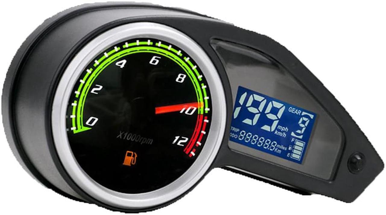 Alt view image 2 of 5 - Furulu Digital Speedometer Tachometer Odometer Motorcycle Gauge For RPS Hawk 250