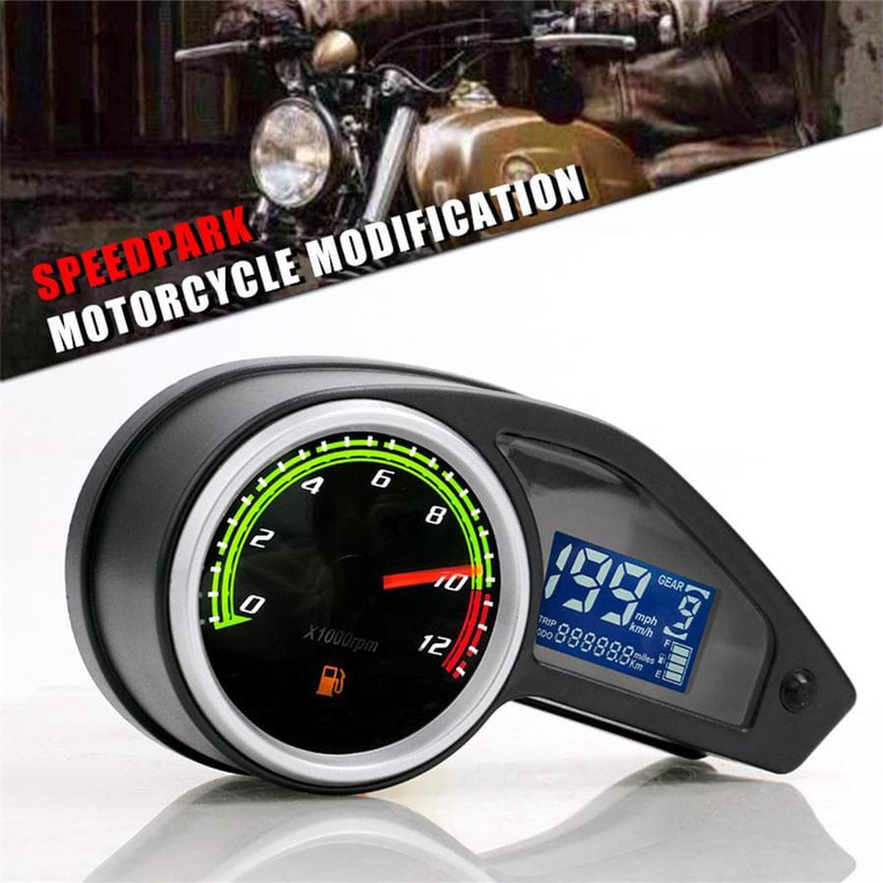 Alt view image 3 of 5 - Furulu Digital Speedometer Tachometer Odometer Motorcycle Gauge For RPS Hawk 250
