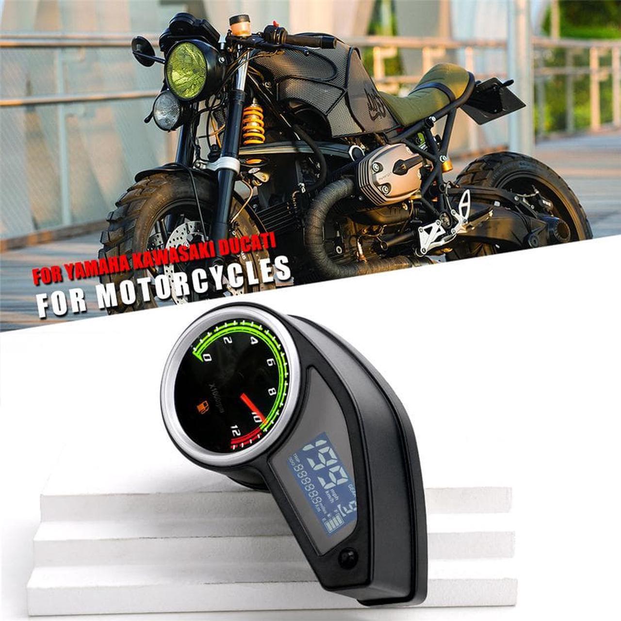 Alt view image 4 of 5 - Furulu Digital Speedometer Tachometer Odometer Motorcycle Gauge For RPS Hawk 250