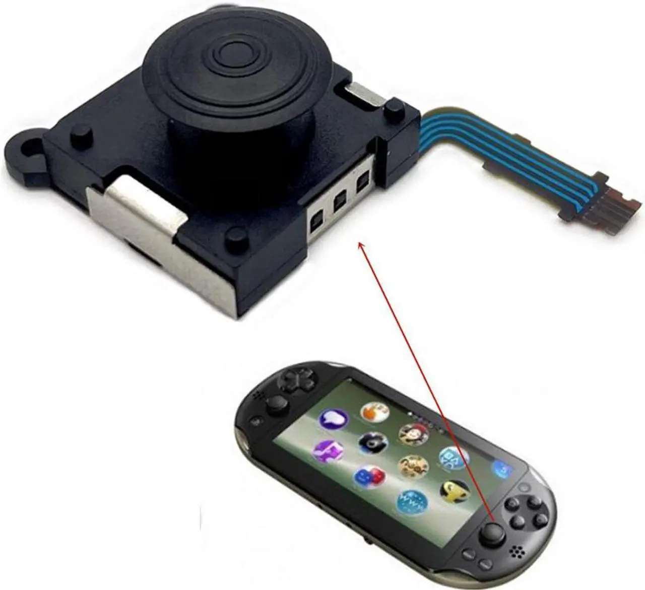 Alt view image 5 of 5 - 2Pcs Left Right Analog Joystick Rocker Control Pad Stick For PS VITA 2000