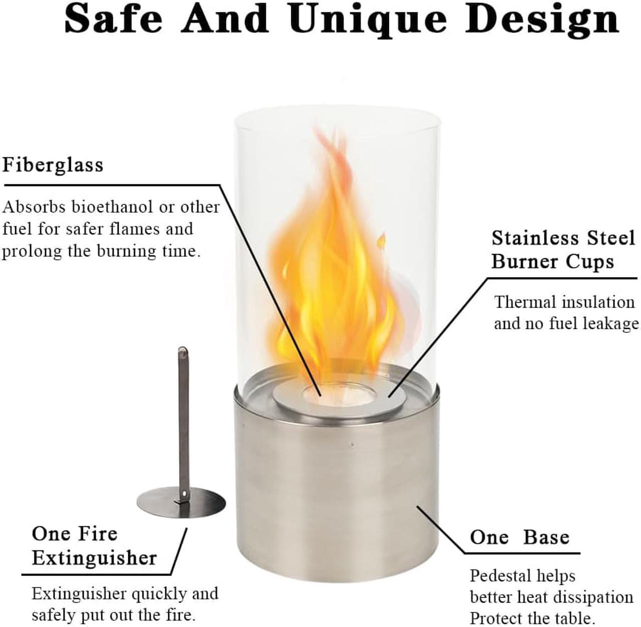 Alt view image 2 of 7 - Tabletop Fire Bowl Pot Indoor Outdoor Portable Tabletop Fireplace Glass Clean Burning Bio Ethanol Fireplace-Small