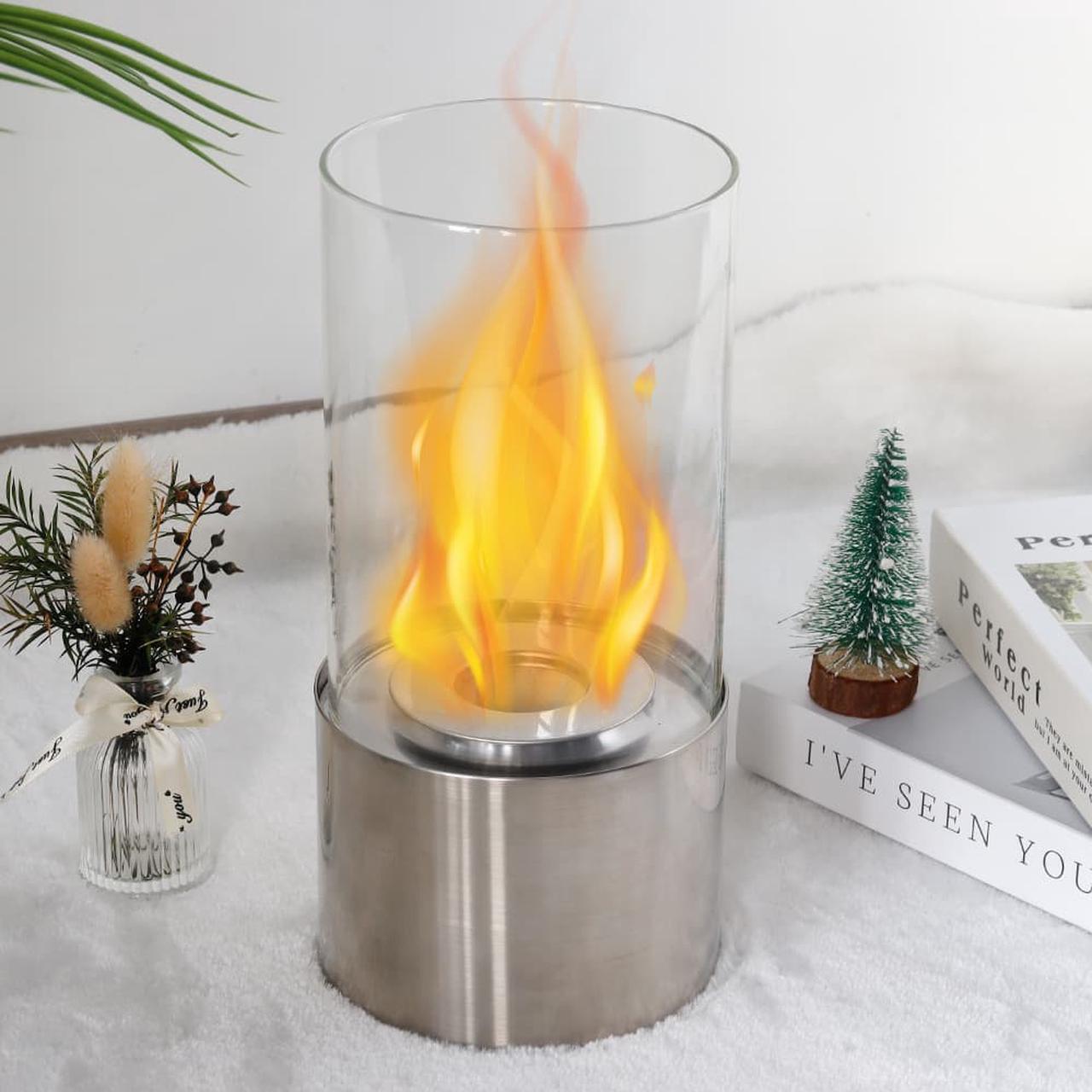 Alt view image 3 of 7 - Tabletop Fire Bowl Pot Indoor Outdoor Portable Tabletop Fireplace Glass Clean Burning Bio Ethanol Fireplace-Small