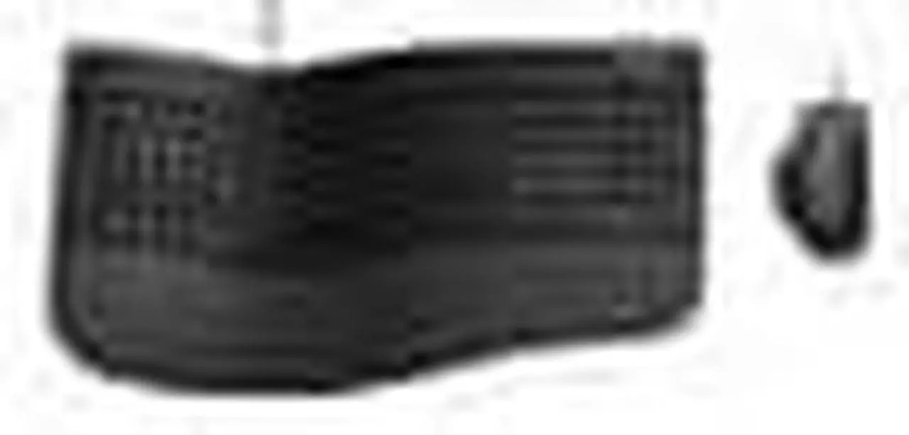 Alt view image 11 of 19 - Microsoft Ergonomic Desktop For Business keyboard mouse set USB English black
