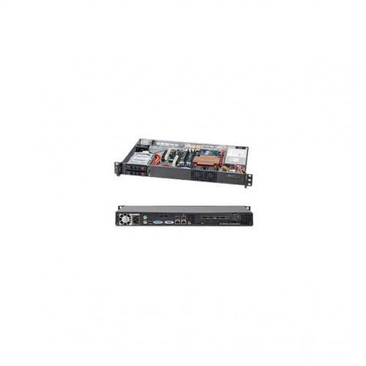 Alt view image 7 of 7 - Supermicro CSE-510T-203B Supermicro Case CSE-510T-203B 1U High-Efficiency Low Noise 2.5inch Drive Bay 200W Black