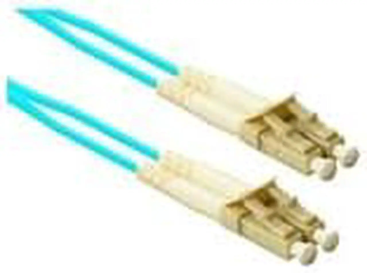 Alt view image 3 of 4 - ENET 10M LC/LC Duplex Multimode 50/125 10Gb OM4 or Better Aqua Laser Optimized Multi-Mode (LOMM) Fiber Patch Cable 10 meter LC-LC Individually Tested