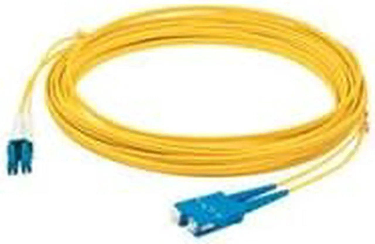 Alt view image 2 of 2 - Addon 1M Asc (Male) To Alc (Male) Yellow Os2 Duplex Fiber Ofnr (Riser-Rated) Patch Cable