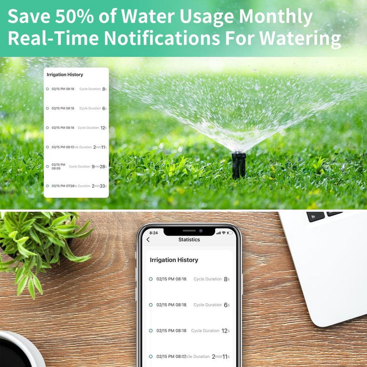 Alt view image 4 of 6 - Geevon Sprinkler Lawn Sprinkler Controller Irrigation System Valve Timer Wireless Water Timer Smart Garden Hose Faucet Timer