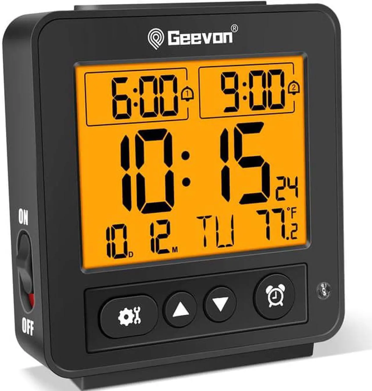 Main image of Geevon Smart Night Light Small Digital Alarm Clock With 2 Increasing Beep Alarm,Indoor Temperature,Table Clock For Bedroom, Beds