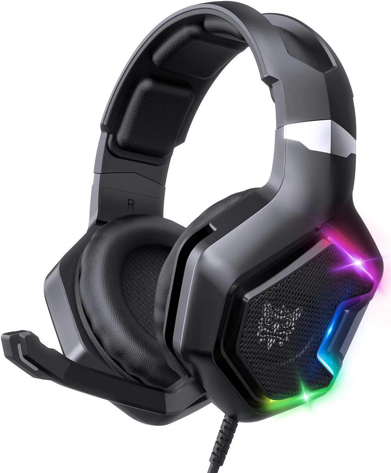 ONIKUMA Gaming Headset with Noise Canceling Mic Over Ear Gaming Headphone for PS5 PS4, Laptops, PC, Phones