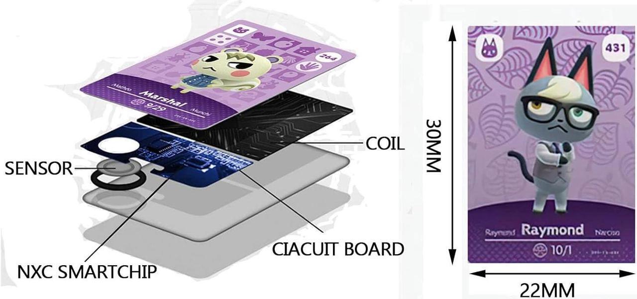 Alt view image 3 of 3 - 48 PCS Series 5 Animal Crossing Amiibo Cards Tag Character Villager Cards Compatible with Animal Crossing New Horizons Mini Cards Size