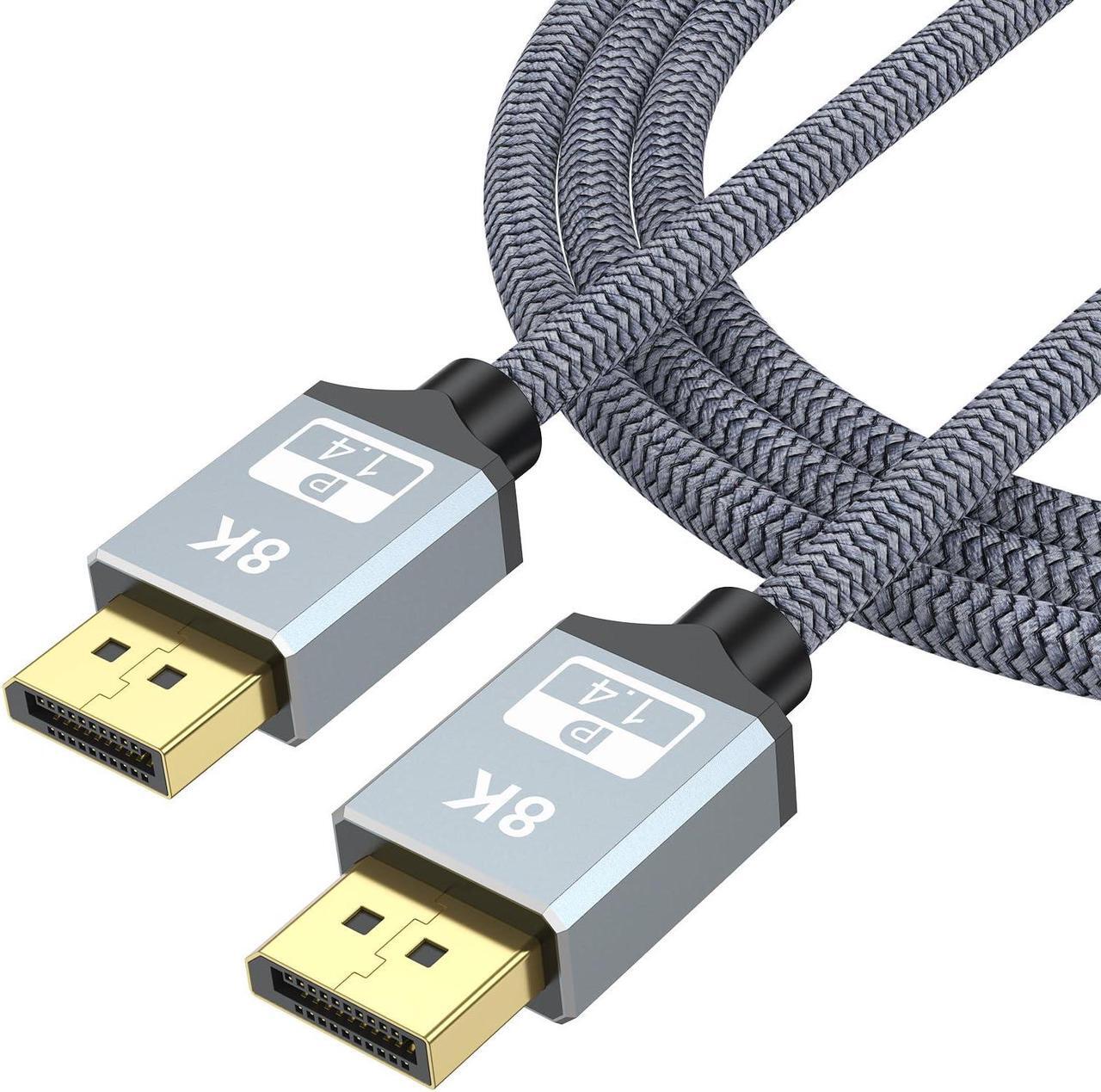 Main image of Bailink 8K 4K DisplayPort Cable, 6.6ft DP Cable 1.4 [VESA Certified, 8K@60Hz, 4K@144Hz, 2K@240Hz], Bradied High Speed Display Port Cable 144Hz, for Gaming Monitor, HDR/FreeSync/G-Sync, Graphics Card