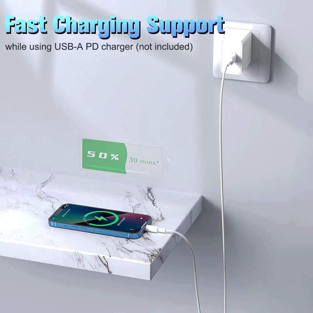 Alt view image 6 of 7 - iPhone Charger, [Apple MFi Certified] 2 PACK 6.6FT USB to Lightning Cable Power Fast Charging Cord Compatible with iPhone 14/13/12/11 Pro Max/XS MAX/XR/XS/X/8/7/Plus/6S/6/SE/5S/iPad
