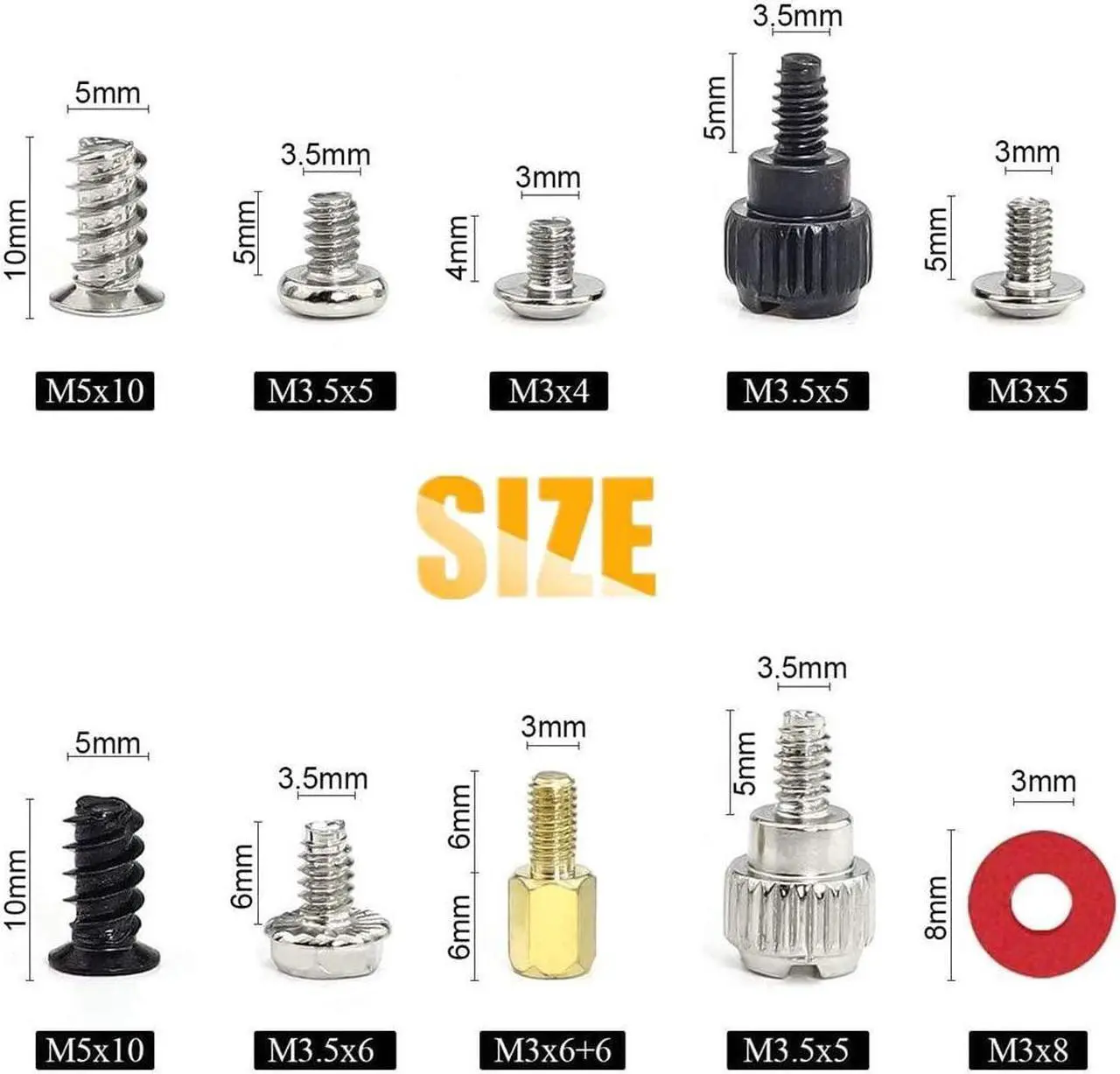 Alt view image 4 of 7 - 300PCS Personal Computer Tower Screw Standoffs Set PC Installation Assortment Kit for 2.5" SSD HDD, Computer Case, Motherboard, Fan Power Supply, Graphics, Hard Drivers and CD-ROM Drives