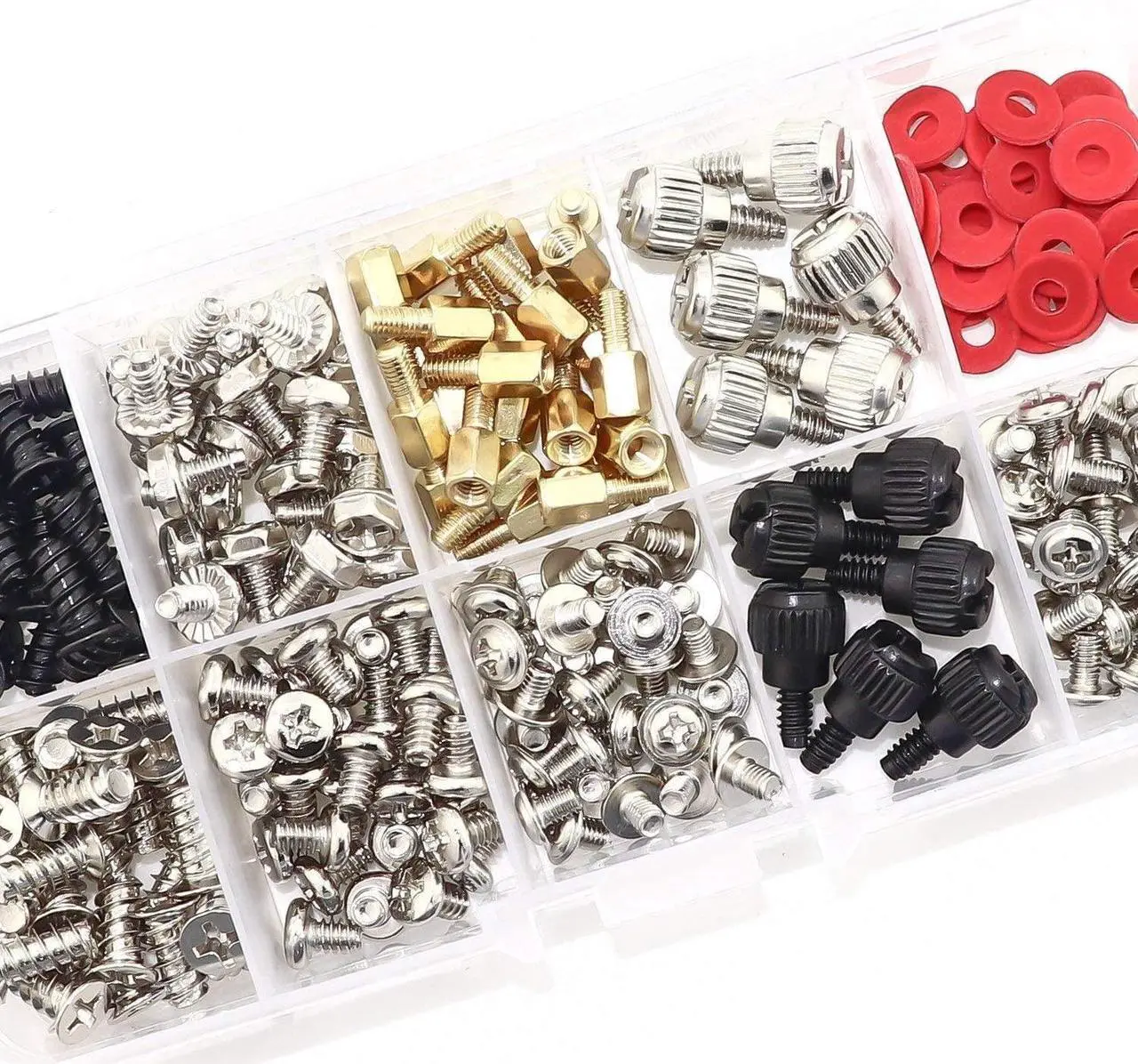 Alt view image 7 of 7 - 300PCS Personal Computer Tower Screw Standoffs Set PC Installation Assortment Kit for 2.5" SSD HDD, Computer Case, Motherboard, Fan Power Supply, Graphics, Hard Drivers and CD-ROM Drives