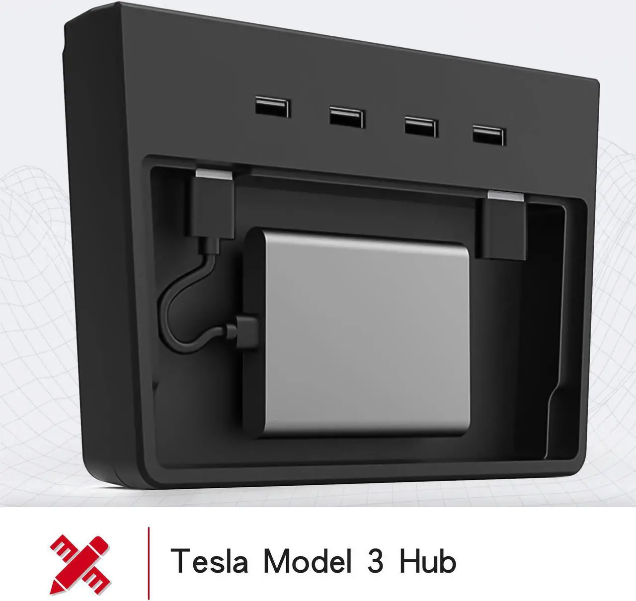 Alt view image 5 of 7 - Tesla Model 3 USB Hub 6 in 1 Ports, Dashcam and Sentry Mode Viewer USB Hub dongle USB Tesla M3 Accessories, Custom Designed for Tesla Model 3 (Before June 2020 Produce) (NOT for Model Y)