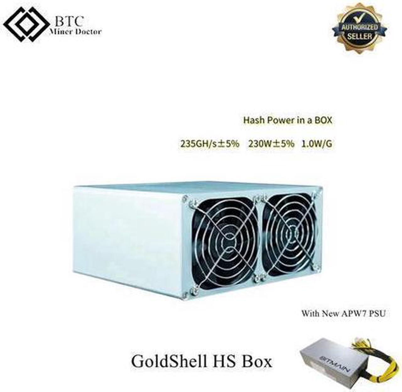 HS-BOX HandShake miner Hash Power in a BOX 235GH/s±5% | 230W±5% | 1.0W/G With APW7 Bitmain PSU