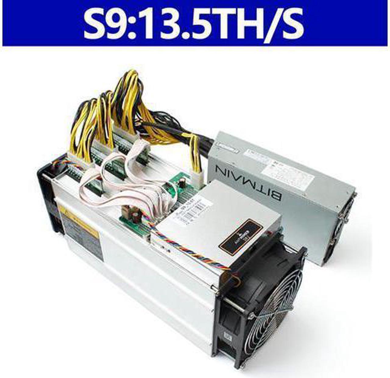 Bitman AntMiner S9 13.5TH/S 16nm Bitcoin SHA-256 Miner BTC ASIC Mining Machine With APW7 power supply Scrypt Better Than ANT MINER L3 S9i E9 With power cord