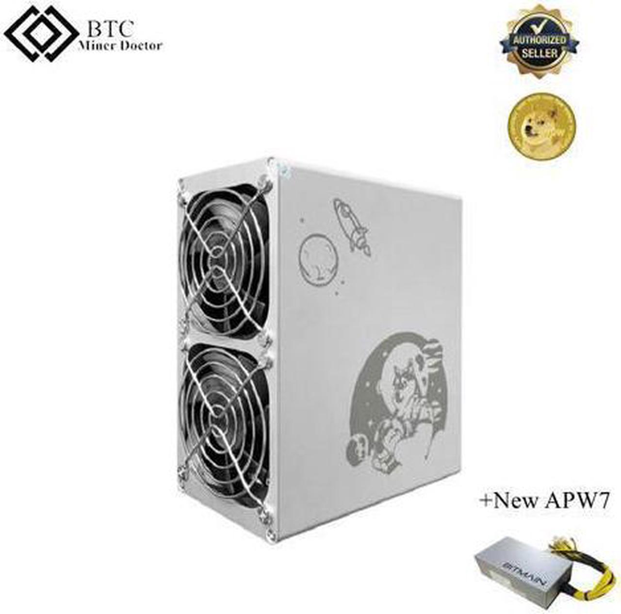 Mini-DOGE 185MH/S DOGE& LTC Mining Machine Low noise Small& Simple Home Mining Home Riching With 1800W Antminer APW7 Power Supply