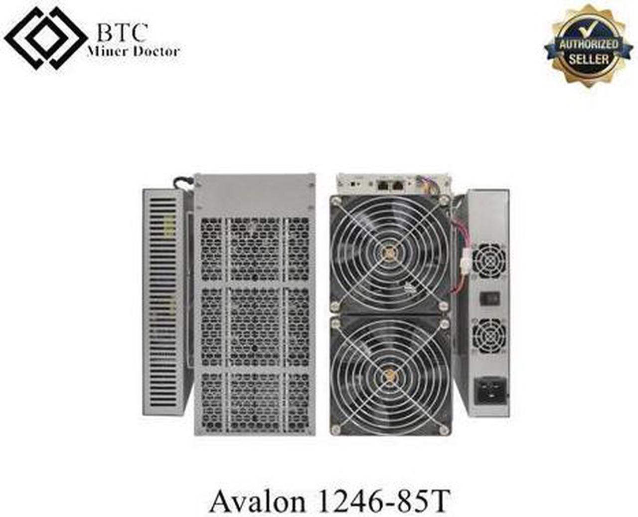 Avalon Miner 1246 85T Canaan Avalonminer SHA-256 Algorithm Asic BTC AvalonMiner PK Antminer T19 84Th/s