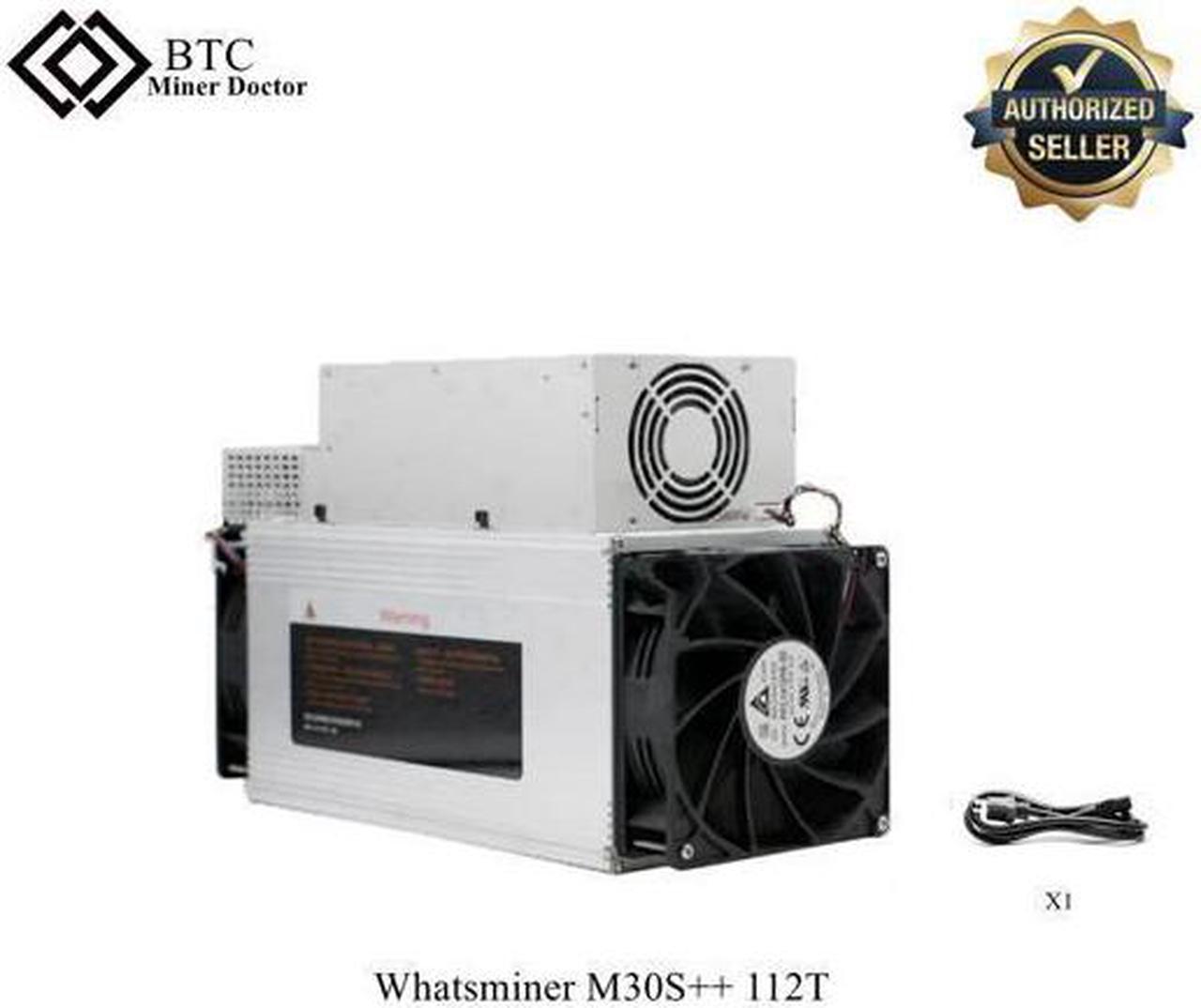 Btc Miner Whatsminer M30s++ Miner 112t 3472W Power Supply Included