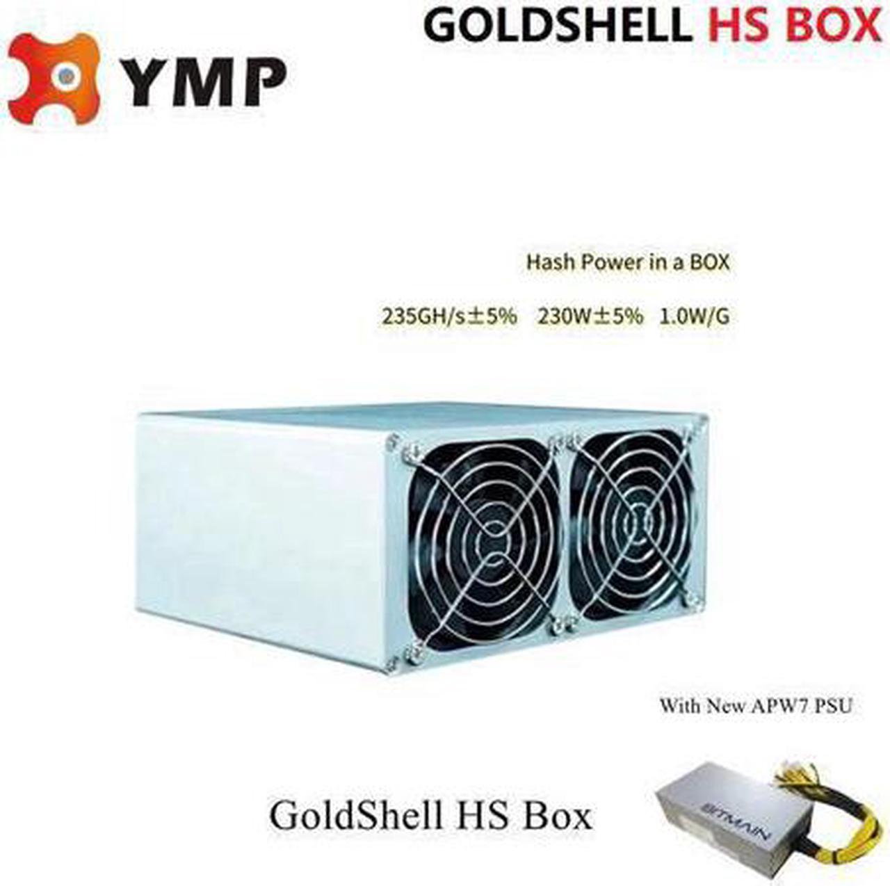 YMP HS BOX 235GH/S HNS Mining Machine Low noise Small&simple Home Mining Home Riching HS-BOX With New Bitmain APW7 1800W Power Supply